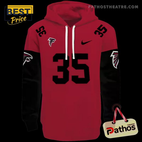 Customized Atlanta Falcons Minimal Design Red Hoodie