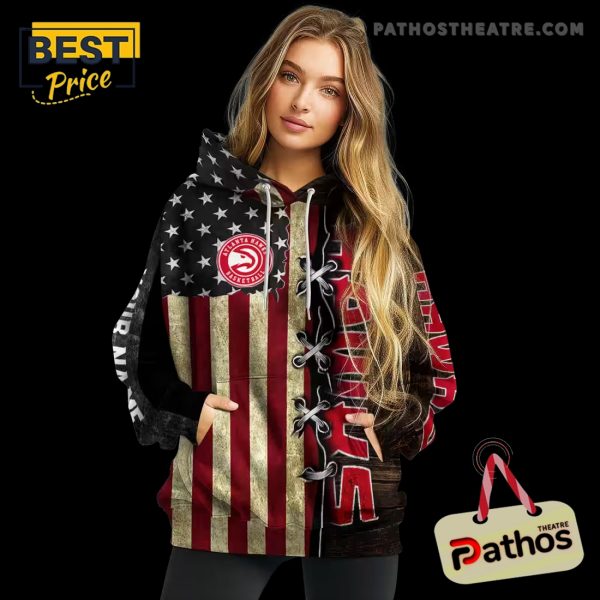 Customized Atlanta Hawks American Pride Hoodie