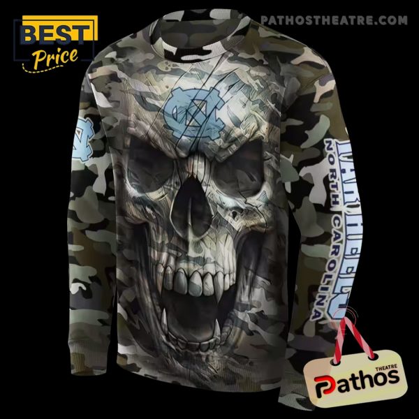 Customized North Carolina Tar Heels Camo Skull Hoodie