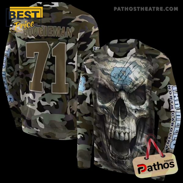 Customized North Carolina Tar Heels Camo Skull Hoodie