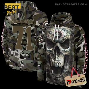 Personalized Georgia Bulldogs Camo Skull Hoodie