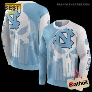 north carolina tar heels graphic punisher light blue white hoodie 5 U2VPn