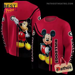 georgia bulldogs mickey mouse red black hoodie 5 jFb7R