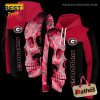 Georgia Bulldogs Skull Motif Red Black Hoodie