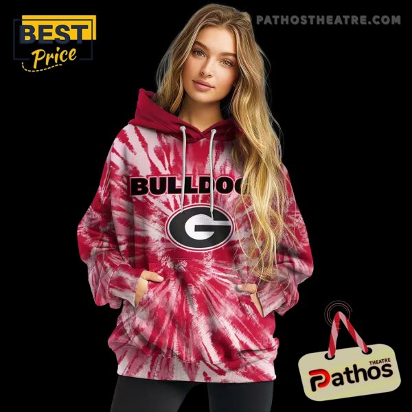 Georgia Bulldogs Tie Dye Pattern Red Hoodie