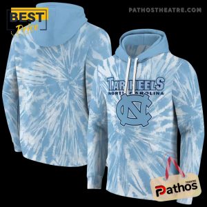 North Carolina Tar Heels Tie Dye Pattern Light Blue Hoodie