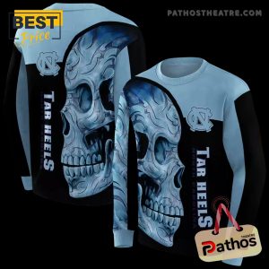 north carolina tar heels skull motif light blue black hoodie 5 DyJ9V