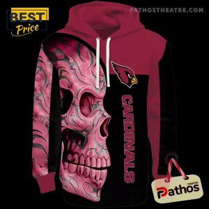 arizona cardinals skull motif red black hoodie 3 8qm3A