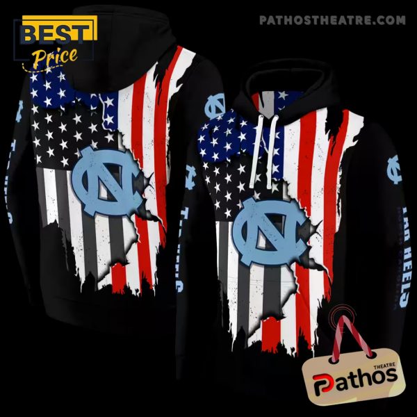 North Carolina Tar Heels American Pride Black Hoodie