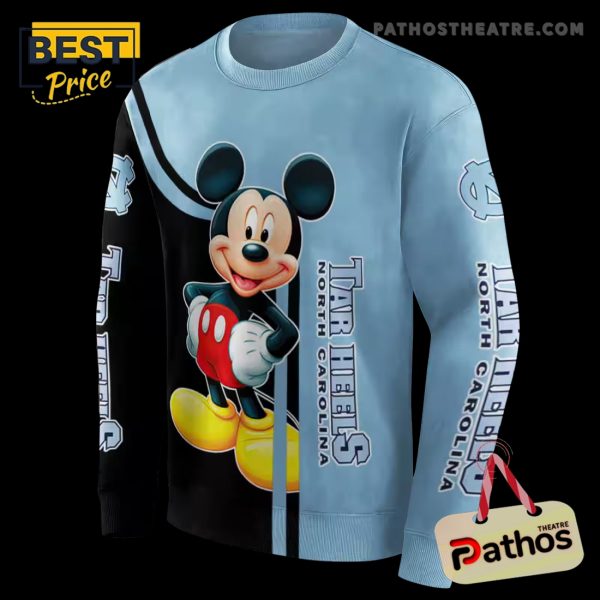 North Carolina Tar Heels Mickey Mouse Light Blue Black Hoodie