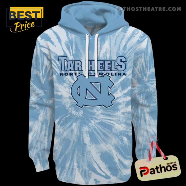 North Carolina Tar Heels Tie Dye Pattern Light Blue Hoodie