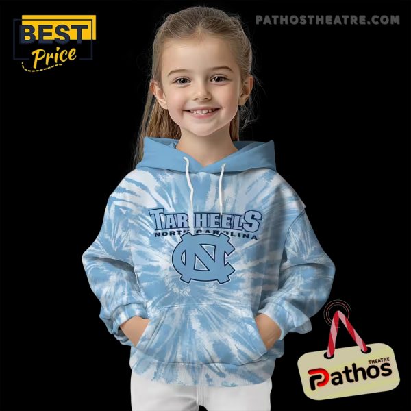 North Carolina Tar Heels Tie Dye Pattern Light Blue Hoodie