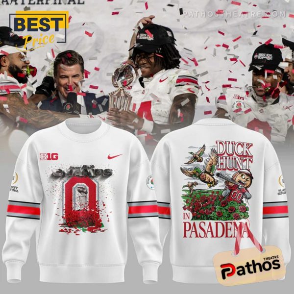 Ohio State Buckeyes Champions Rose Bowl Game 2025 Hoodie