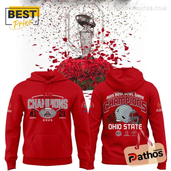 Ohio State Buckeyes Red 2025 Rose Bowl Hoodie And Pants