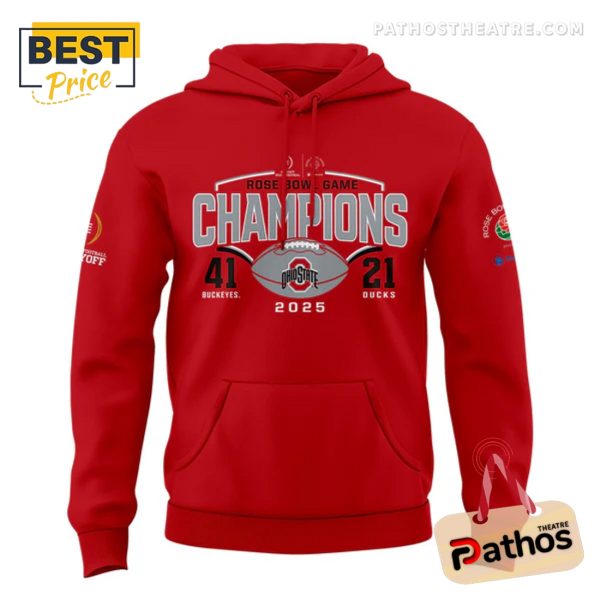 Ohio State Buckeyes Red 2025 Rose Bowl Hoodie And Pants