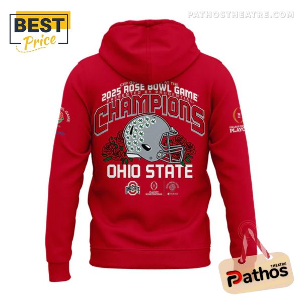 Ohio State Buckeyes Red 2025 Rose Bowl Hoodie And Pants