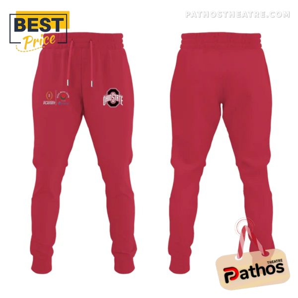 Ohio State Buckeyes Red 2025 Rose Bowl Hoodie And Pants