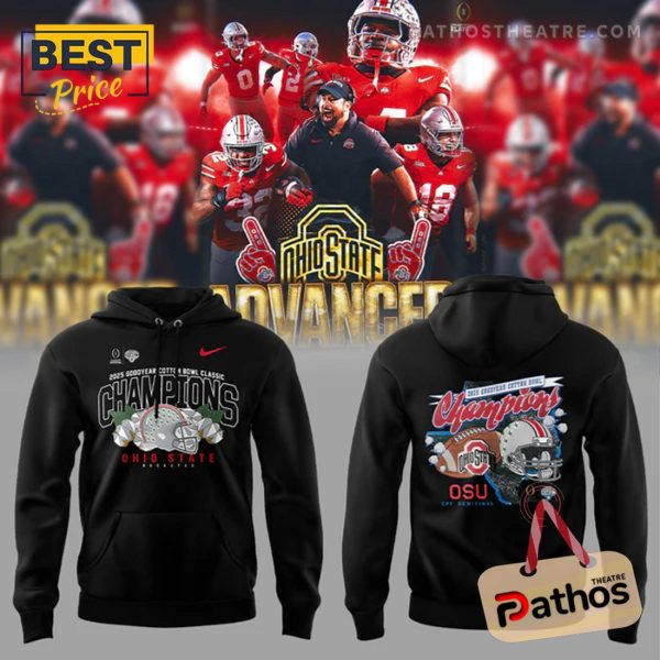 Ohio State Football 2025 Bowl Champions Black Hoodie And Pants