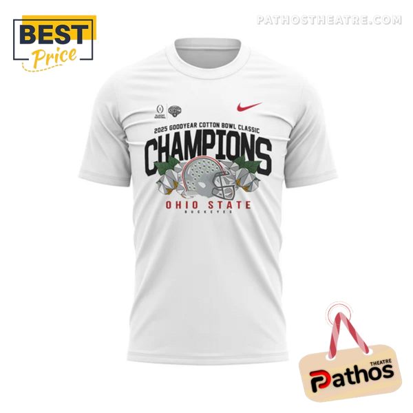 Ohio State Football 2025 Bowl Champions White Hoodie