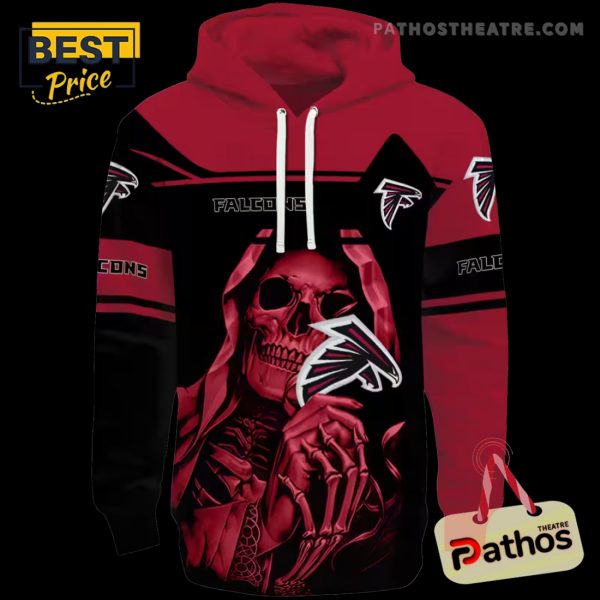 Personalized Atlanta Falcons Grim Reaper Red Black Hoodie