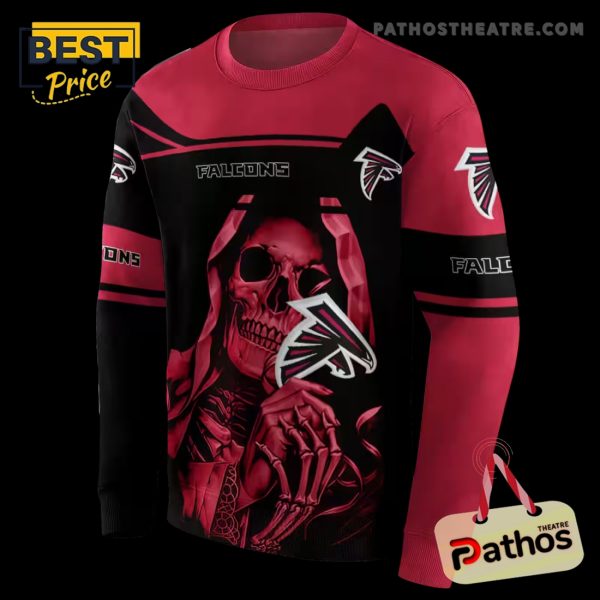 Personalized Atlanta Falcons Grim Reaper Red Black Hoodie