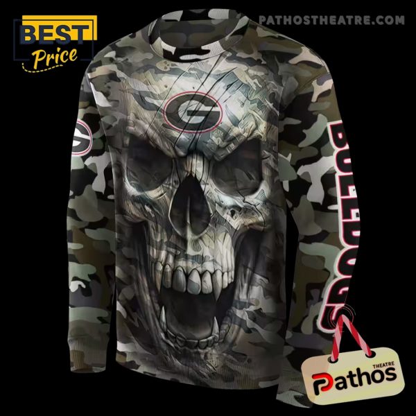 Personalized Georgia Bulldogs Camo Skull Hoodie