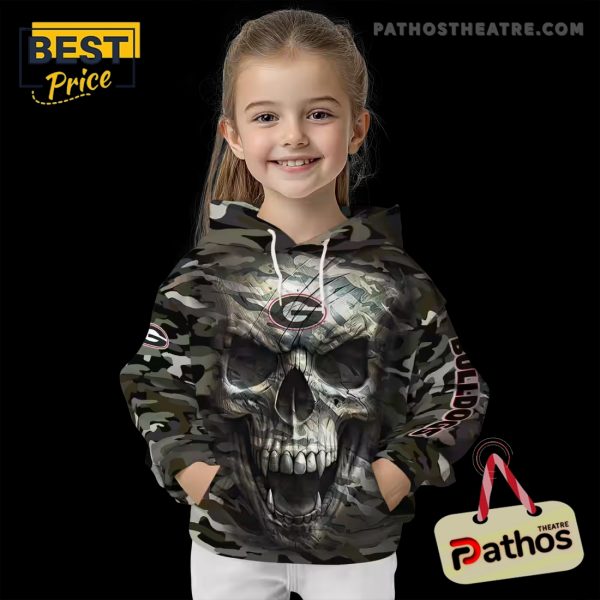 Personalized Georgia Bulldogs Camo Skull Hoodie