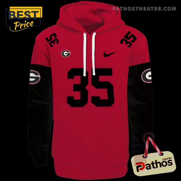 Personalized Georgia Bulldogs Minimal Design Red Hoodie