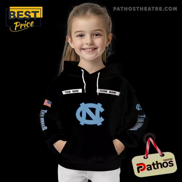 Personalized North Carolina Tar Heels Punisher Skull Black Hoodie