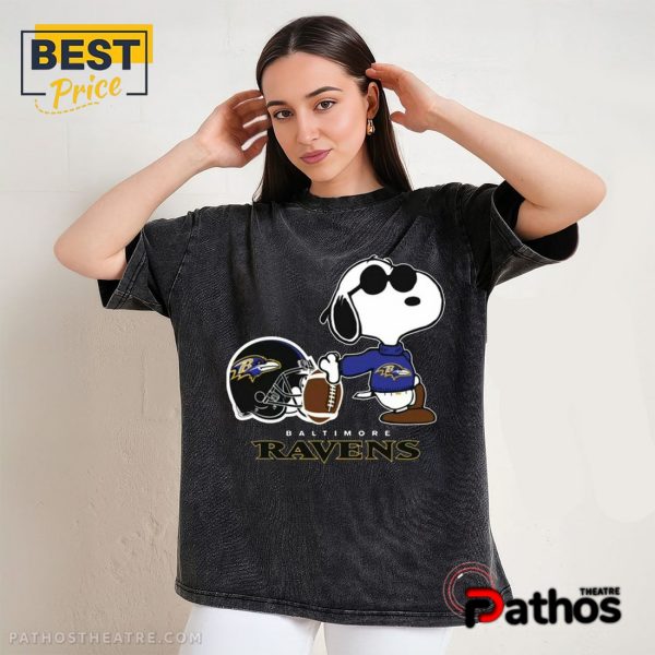 Snoopy x Baltimore Ravens Football Nike T-Shirt