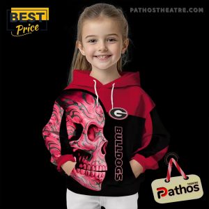 georgia bulldogs skull motif red black hoodie 6 GjLCR