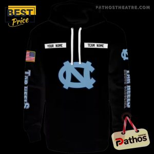 personalized north carolina tar heels punisher skull black hoodie 3 KoNUM