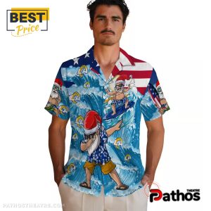 los angeles rams surfing santa hawaiian shirt 2 cPqmx