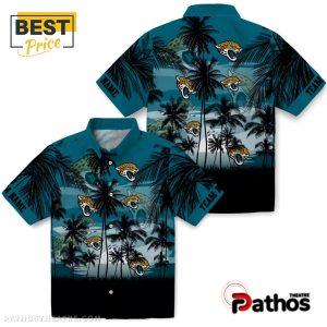 custom jacksonville jaguars sunset scene teal hawaiian shirt 3 JKJWl