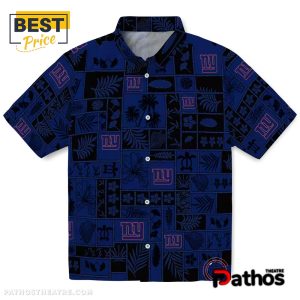 New York Giants Tropical Patchwork Hawaiian Shirt