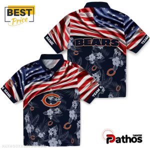 custom chicago bears us flag hibiscus hawaiian shirt 3 mZSxu