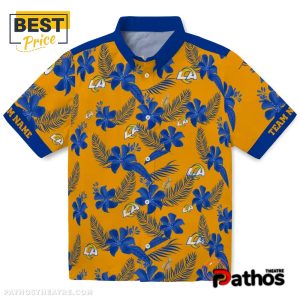 Personalized Los Angeles Rams Botanical Hawaiian Shirt