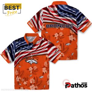 custom denver broncos us flag hibiscus hawaiian shirt 3 36IvC