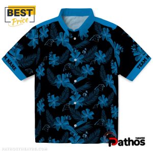 Personalized Carolina Panthers Botanical Hawaiian Shirt