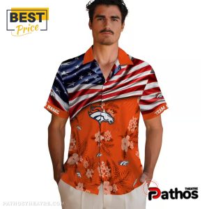 custom denver broncos us flag hibiscus hawaiian shirt 2 teUwG
