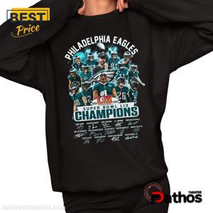 philadelphia eagles 2025 super bowl lix signatures t shirt 2 Qg0IS