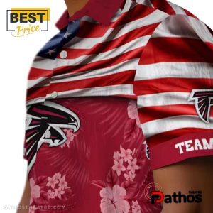 custom atlanta falcons us flag hibiscus hawaiian shirt 8 gF215