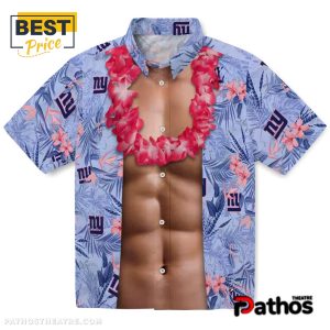 New York Giants Chest Illusion Hawaiian Shirt