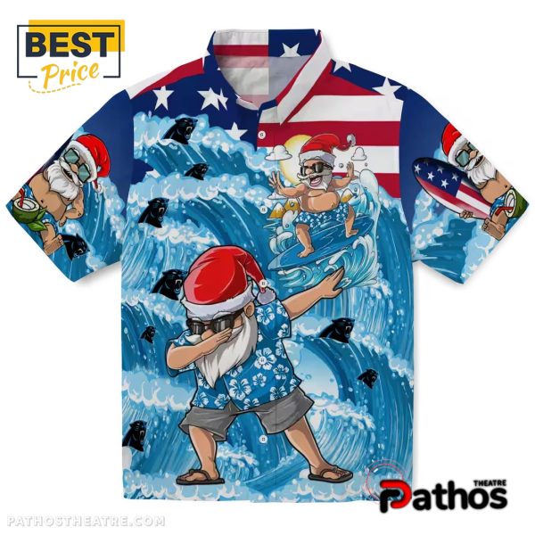 Carolina Panthers Surfing Santa Hawaiian Shirt
