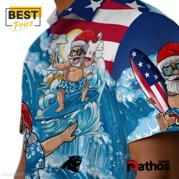 Carolina Panthers Surfing Santa Hawaiian Shirt