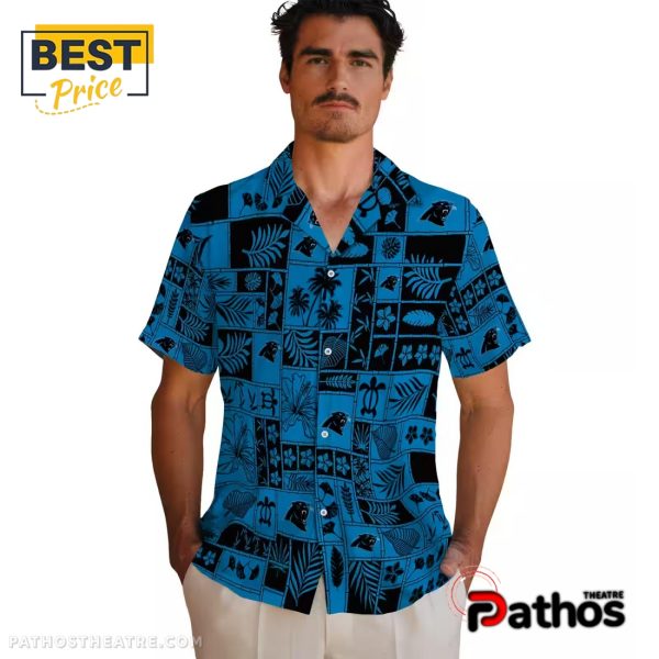 Carolina Panthers Tropical Patchwork Hawaiian Shirt