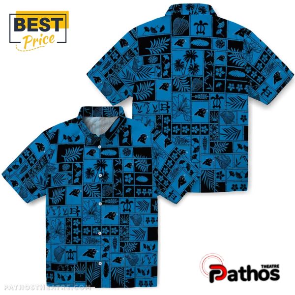 Carolina Panthers Tropical Patchwork Hawaiian Shirt