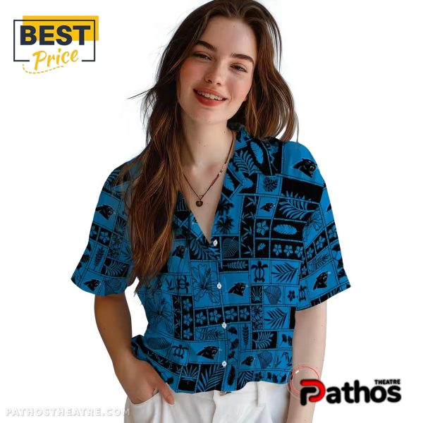 Carolina Panthers Tropical Patchwork Hawaiian Shirt