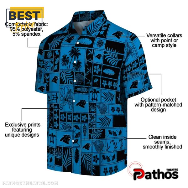 Carolina Panthers Tropical Patchwork Hawaiian Shirt