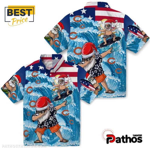 Chicago Bears Surfing Santa Hawaiian Shirt